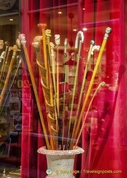 A collection of antique walking canes